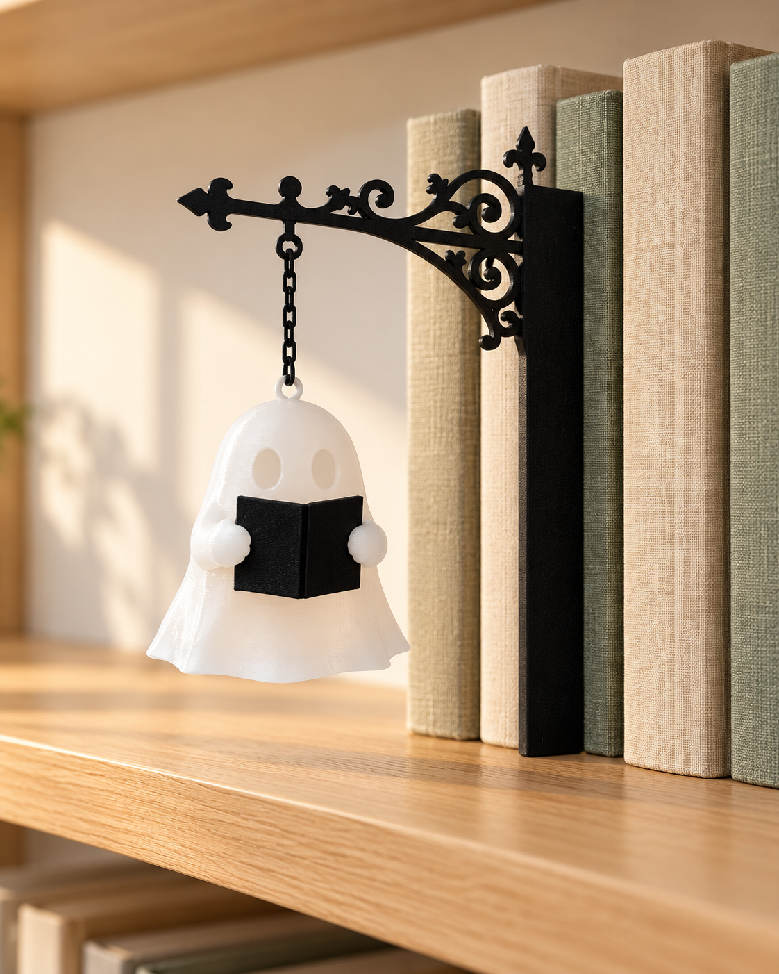 Bookshelf Ghost with LED Light