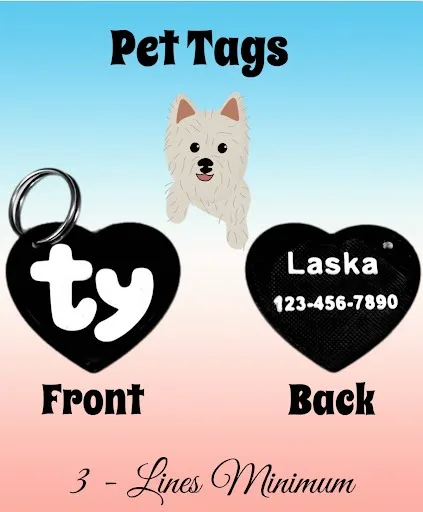 Custom pet ID tag