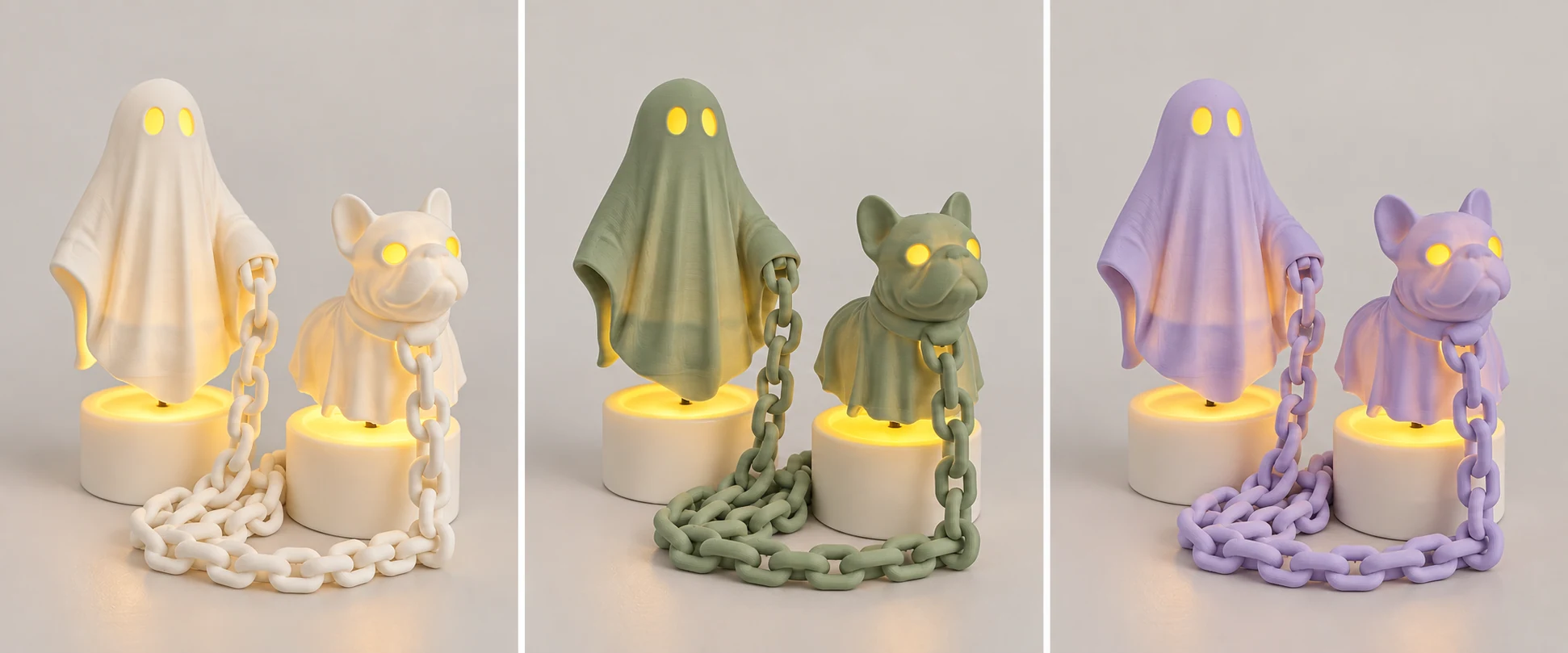 Floating Ghost Dog LED Tealight Holder